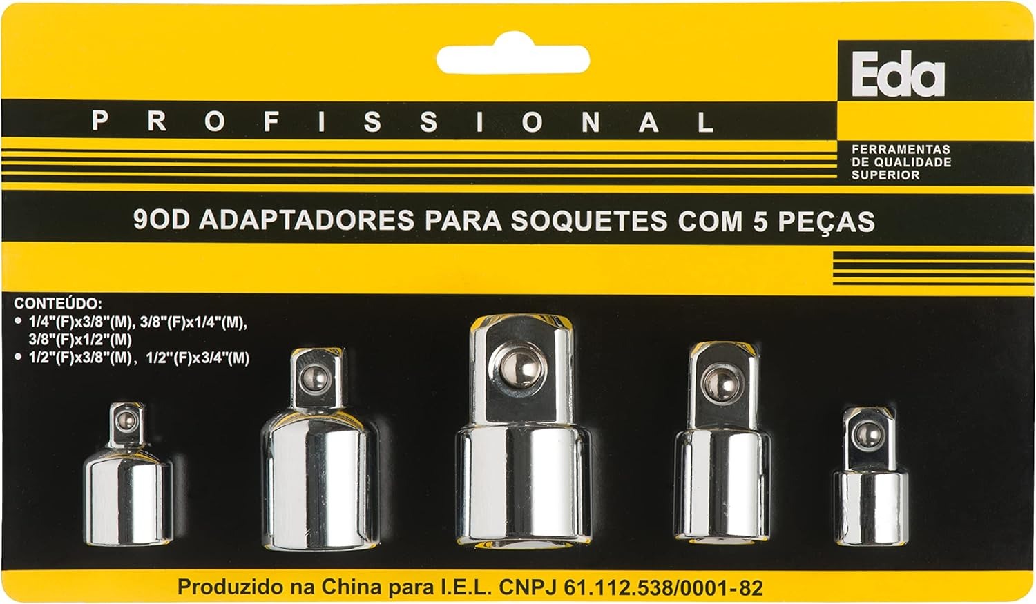 Jogo de Adaptadores para Soquetes 5 Pcs 90 EDA